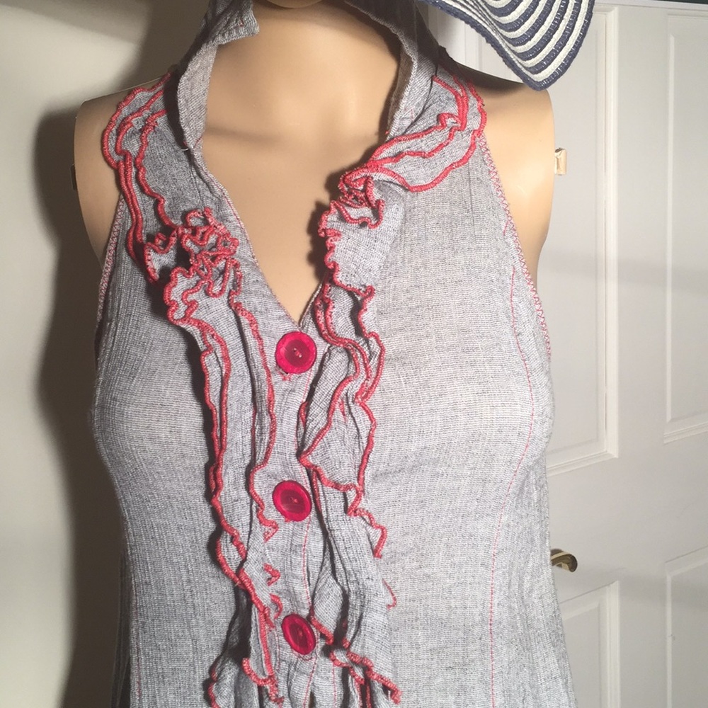 Fun Fun Fun Mini Dress! Button Down! - image 1